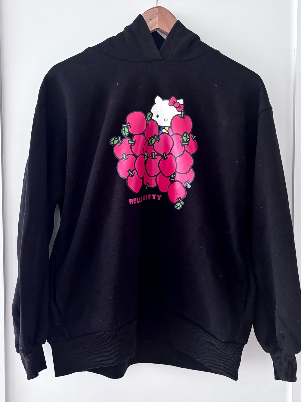 Hello Kitty Black Apple Hoodie Size M
